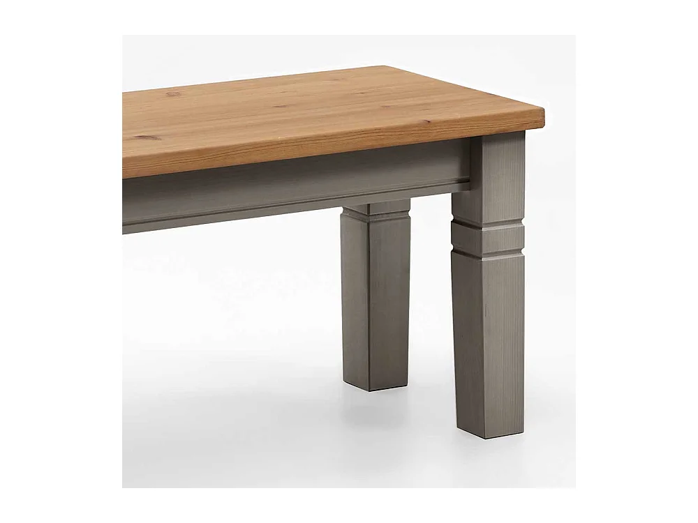 Esszimmerbank in Grau Kiefer massiv ohne Rückenlehne