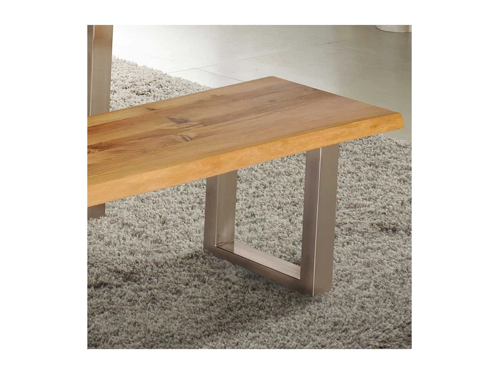 Esszimmerbank mit Baumkante Metallgestell