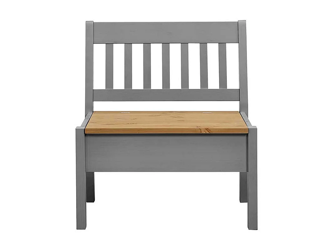 Esszimmerbank in Grau Kiefer massiv Stauraum