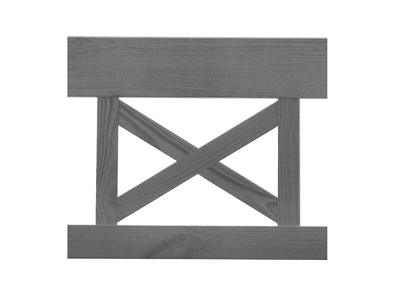 Landhaus Sitzbank mit Stauraum Grau Kiefer massiv