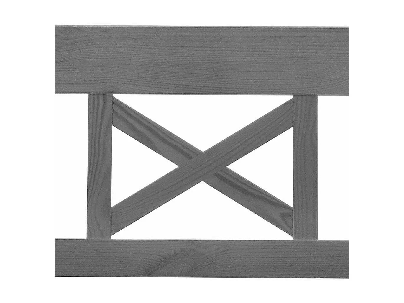 Landhaus Sitzbank mit Stauraum Grau Kiefer massiv