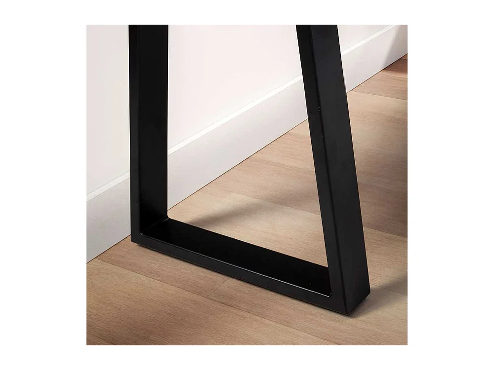 Sitzbank Bettbank aus Akazie Massivholz mit Bügelgestell aus Metall