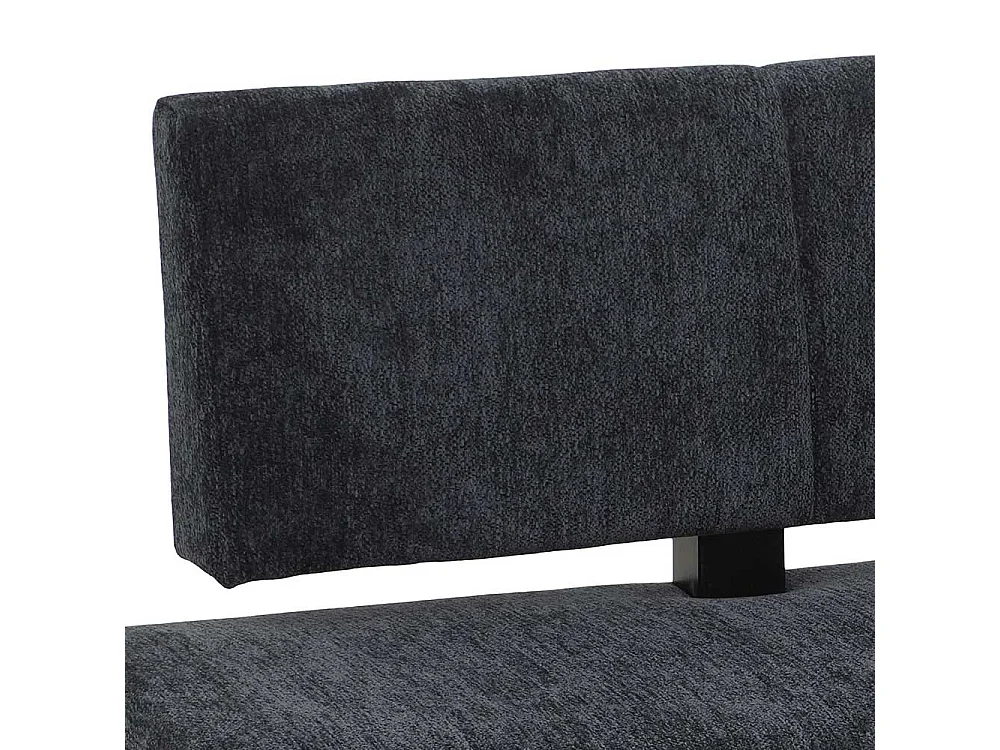 Polsterbank Anthrazit aus Chenillegewebe Metall