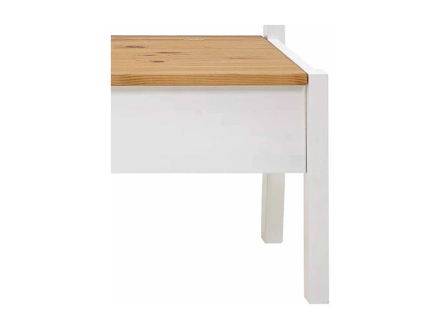 Sitzbank mit Truhe Weiß Kiefer massiv