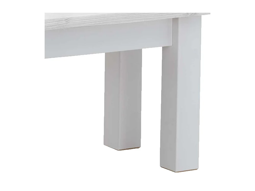 Weiße Landhaus Küchenbank ohne Lehne Kiefer Massivholz