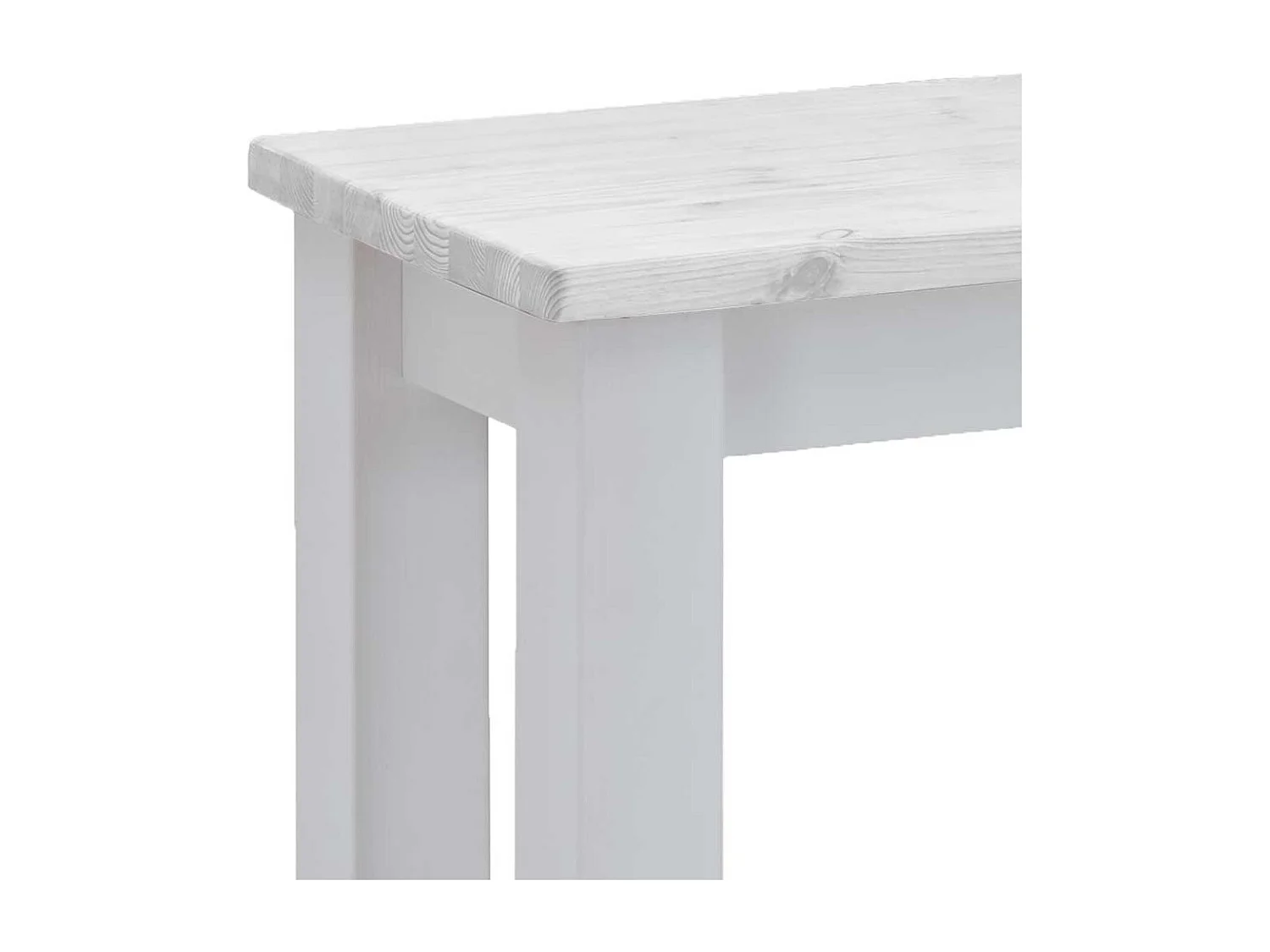 Weiße Landhaus Küchenbank ohne Lehne Kiefer Massivholz