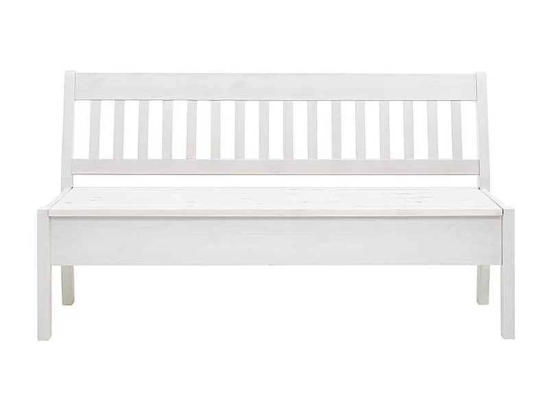 Küchenbank in Weiß Kiefer massiv Truhe