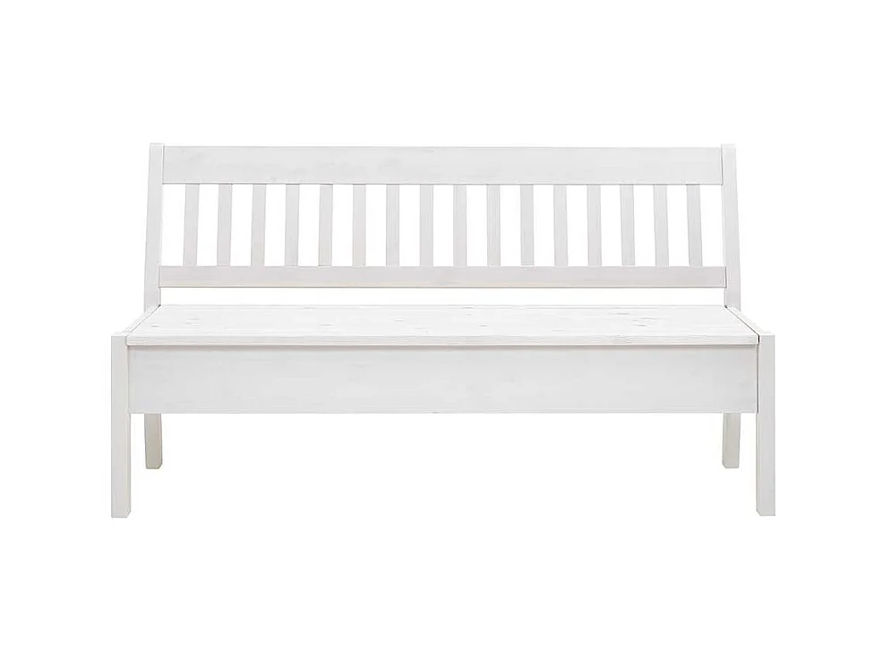 Küchenbank in Weiß Kiefer massiv Truhe