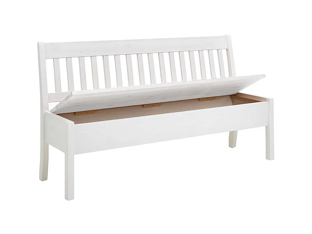 Küchenbank in Weiß Kiefer massiv Truhe