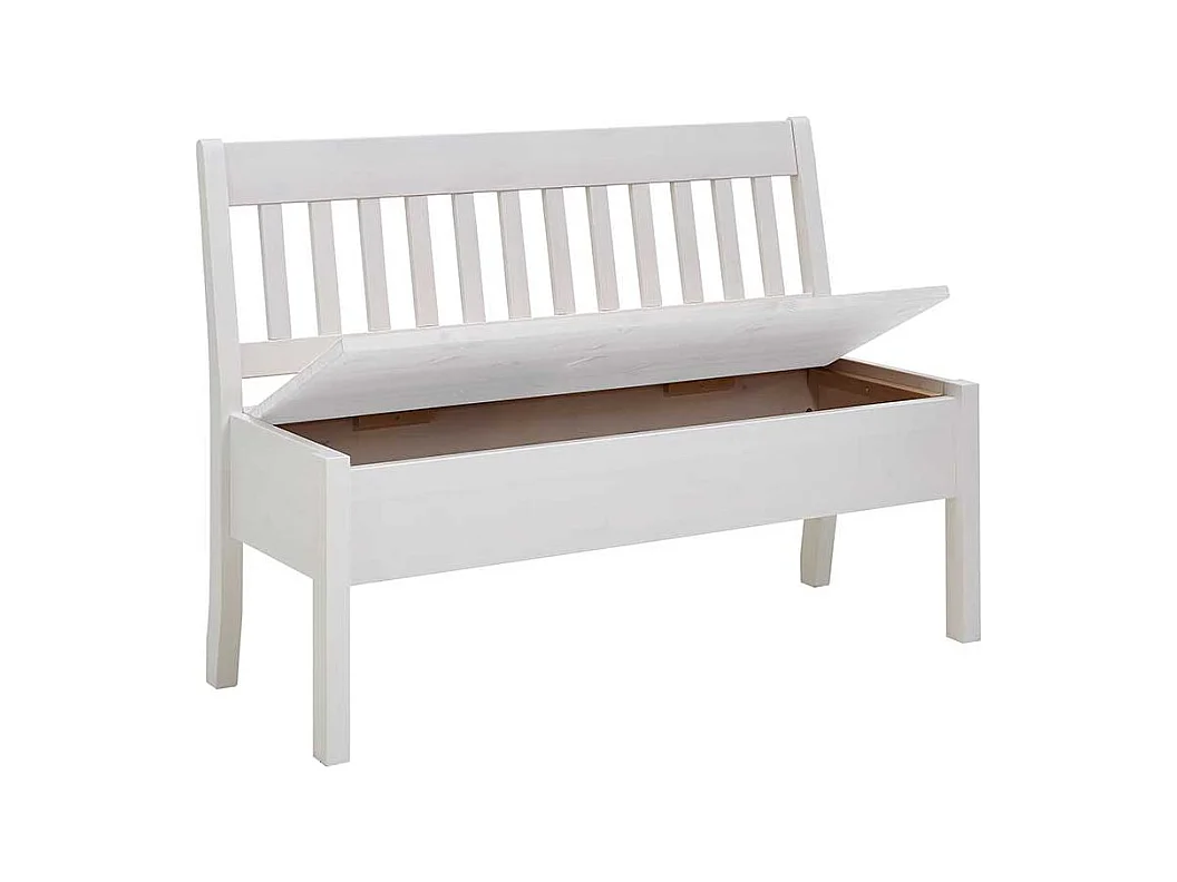 Küchenbank in Weiß Kiefer massiv Truhe