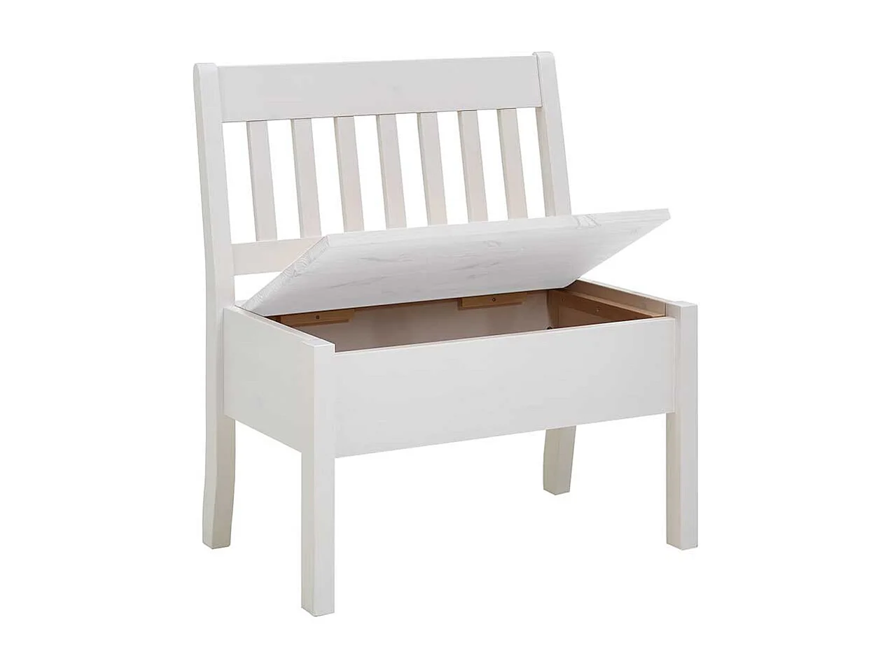 Küchenbank in Weiß Kiefer massiv Truhe