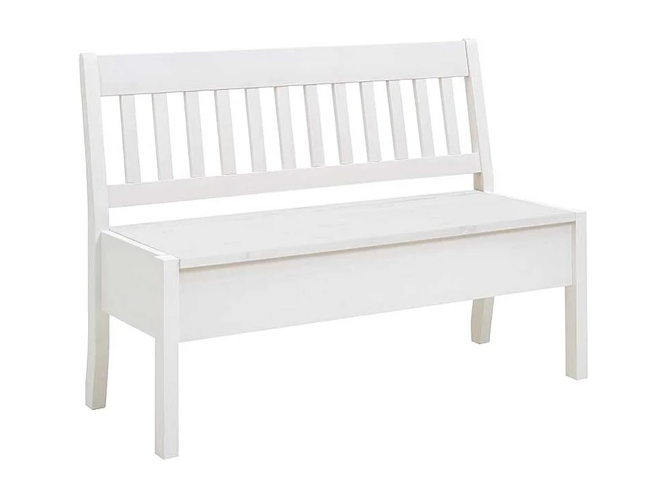 Küchenbank in Weiß Kiefer massiv Truhe