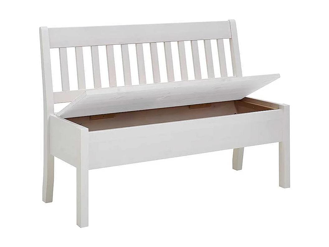 Küchenbank in Weiß Kiefer massiv Truhe