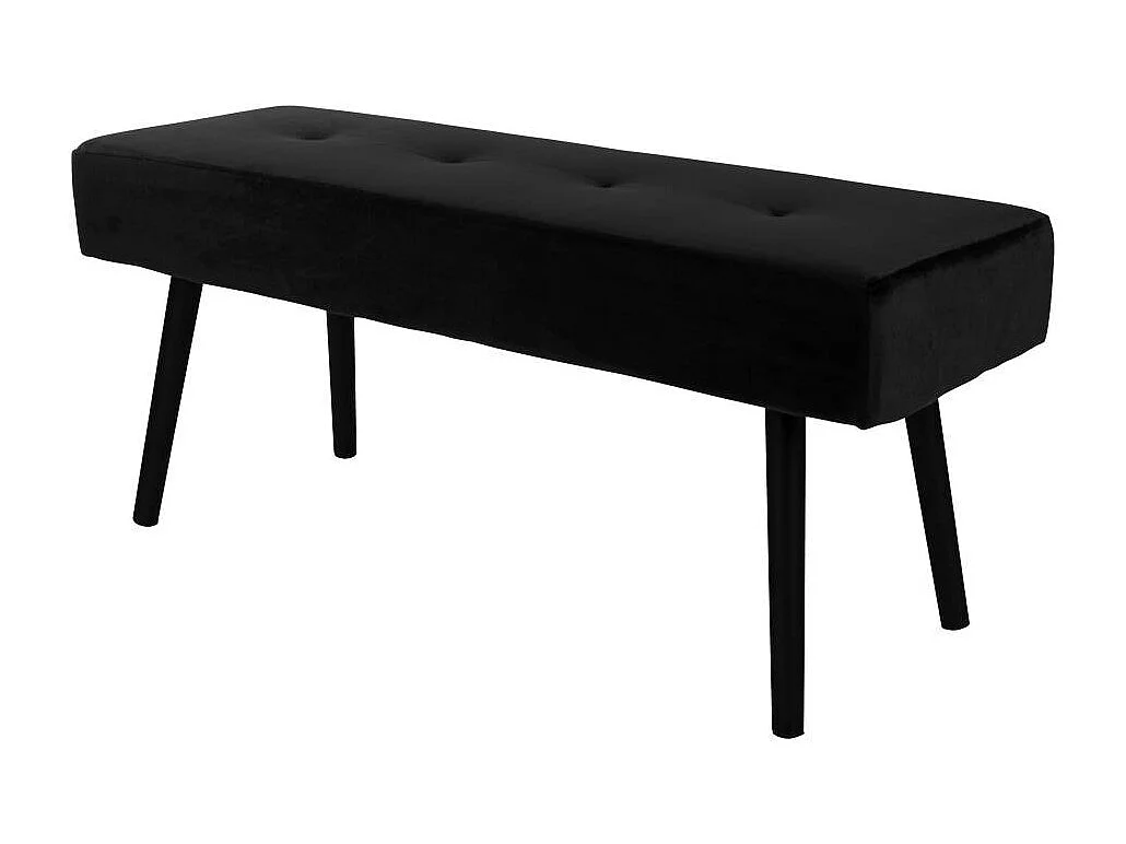 Schlafzimmerbank in Schwarz Samt 100 cm breit