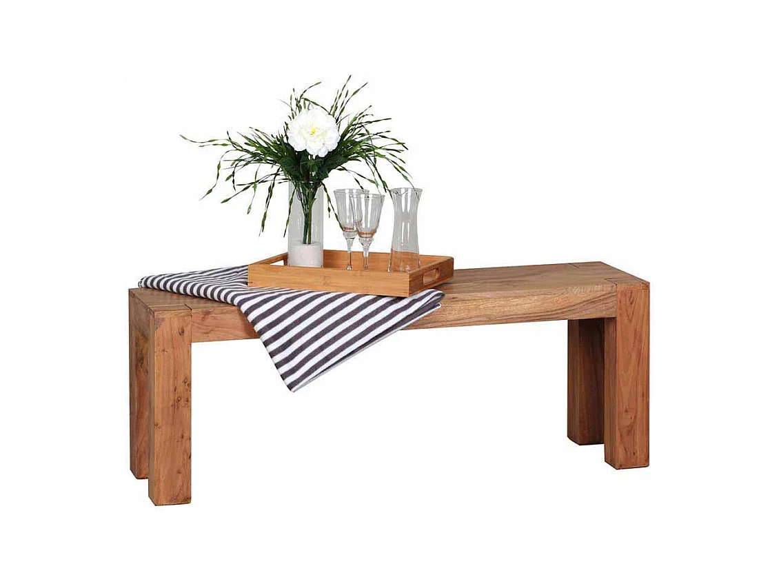 Sitzbank Esszimmer ohne Rückenlehne Akazie Massivholz