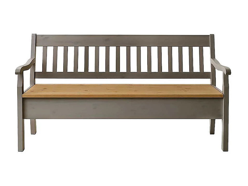 Essbank in Grau Stauraum