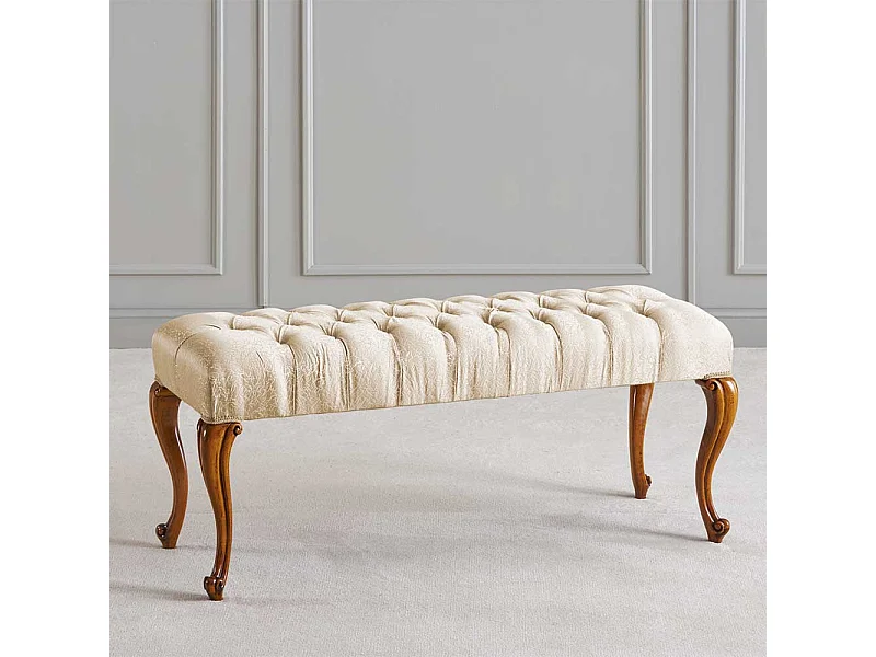 Polstersitzbank in italienischem Design 123 cm breit - 53 cm hoch