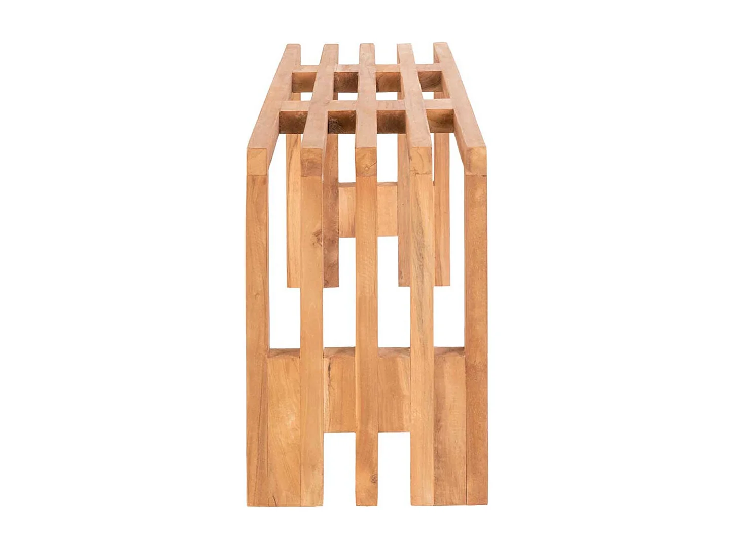 Holz Sitzbank aus Teak Massivholz Skandi Design