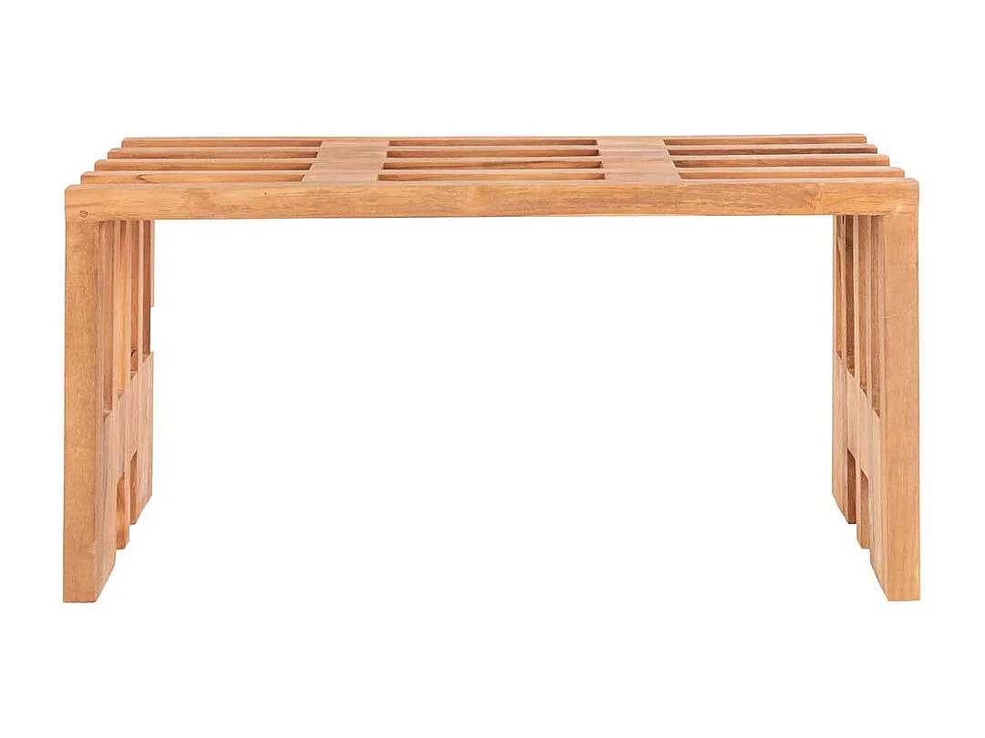 Holz Sitzbank aus Teak Massivholz Skandi Design