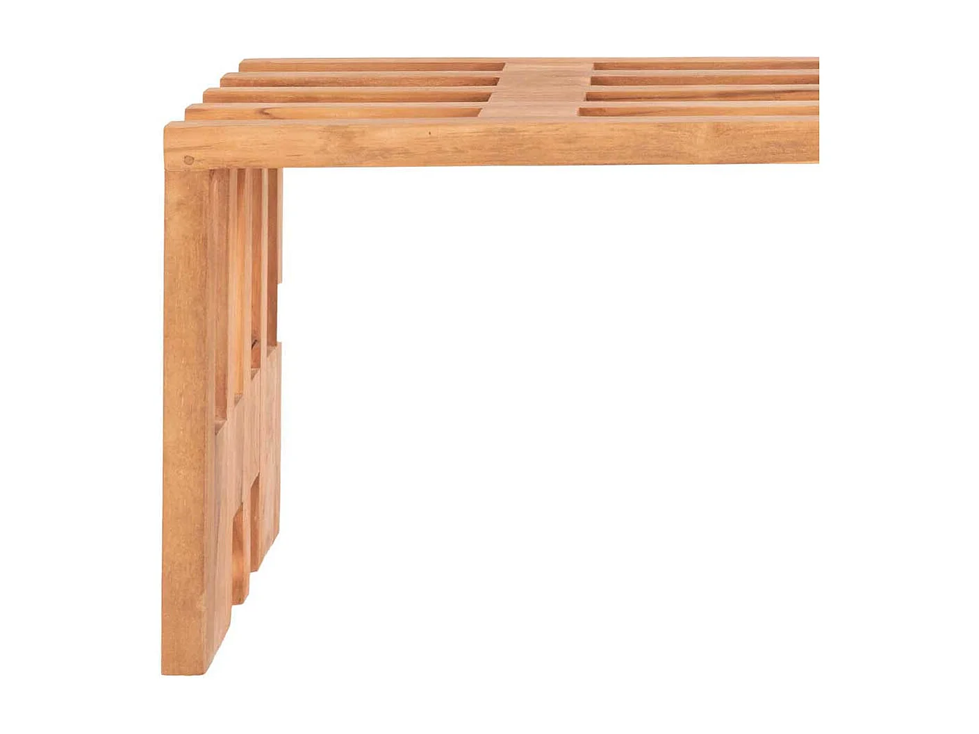 Holz Sitzbank aus Teak Massivholz Skandi Design