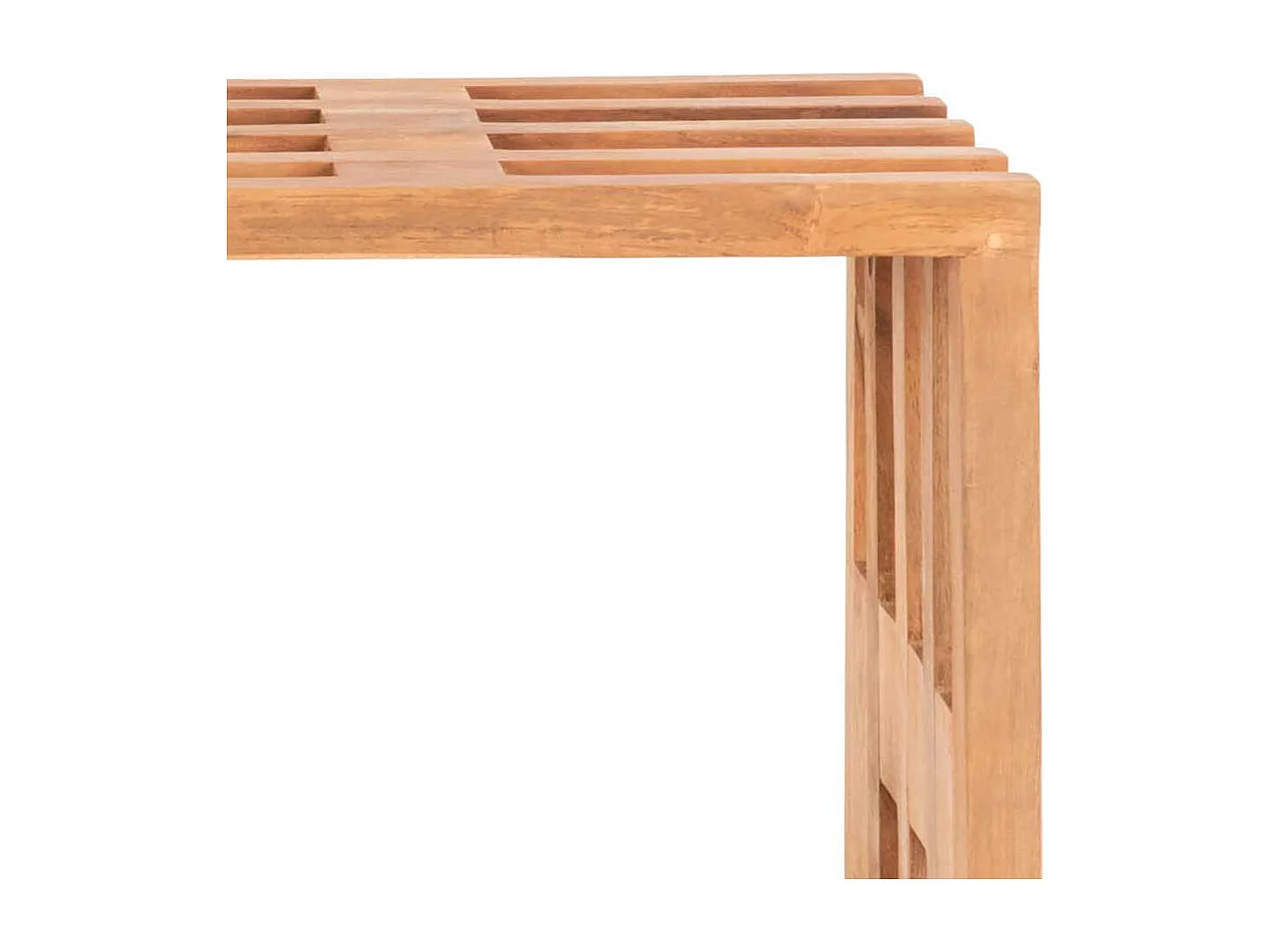 Holz Sitzbank aus Teak Massivholz Skandi Design