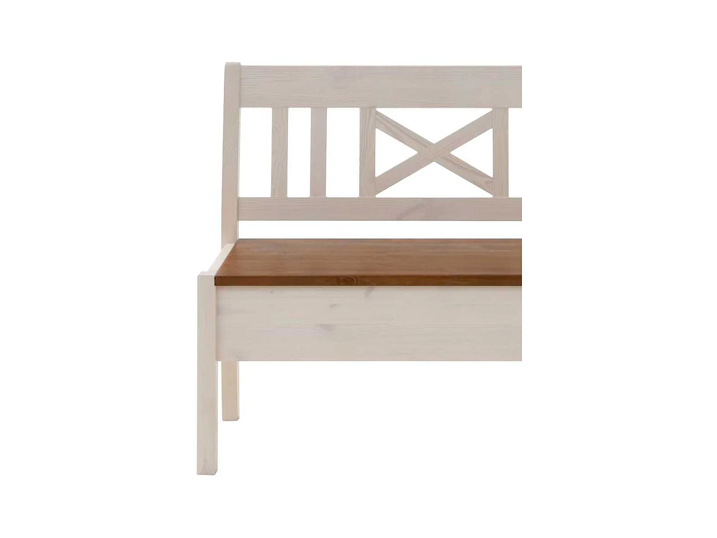 Landhaus Essbank in Weiß Bernsteinfarben Stauraum