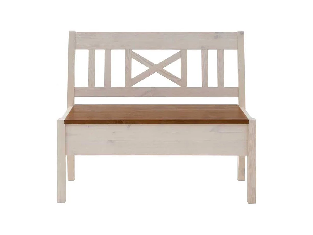 Landhaus Essbank in Weiß Bernsteinfarben Stauraum