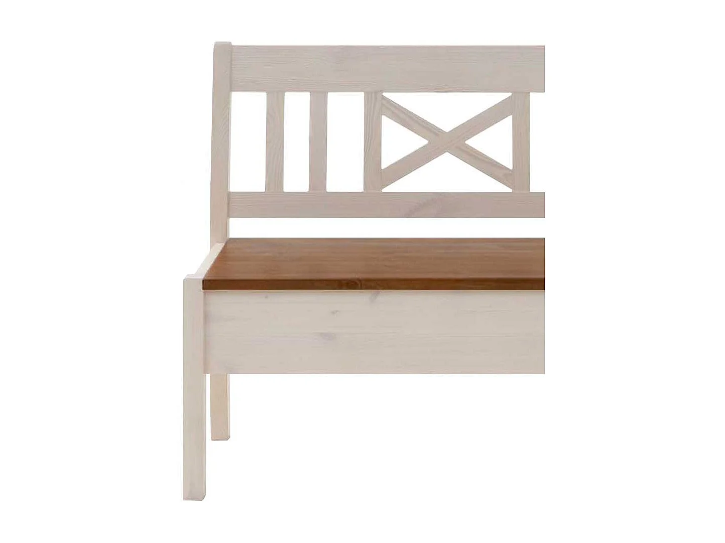 Landhaus Essbank in Weiß Bernsteinfarben Stauraum