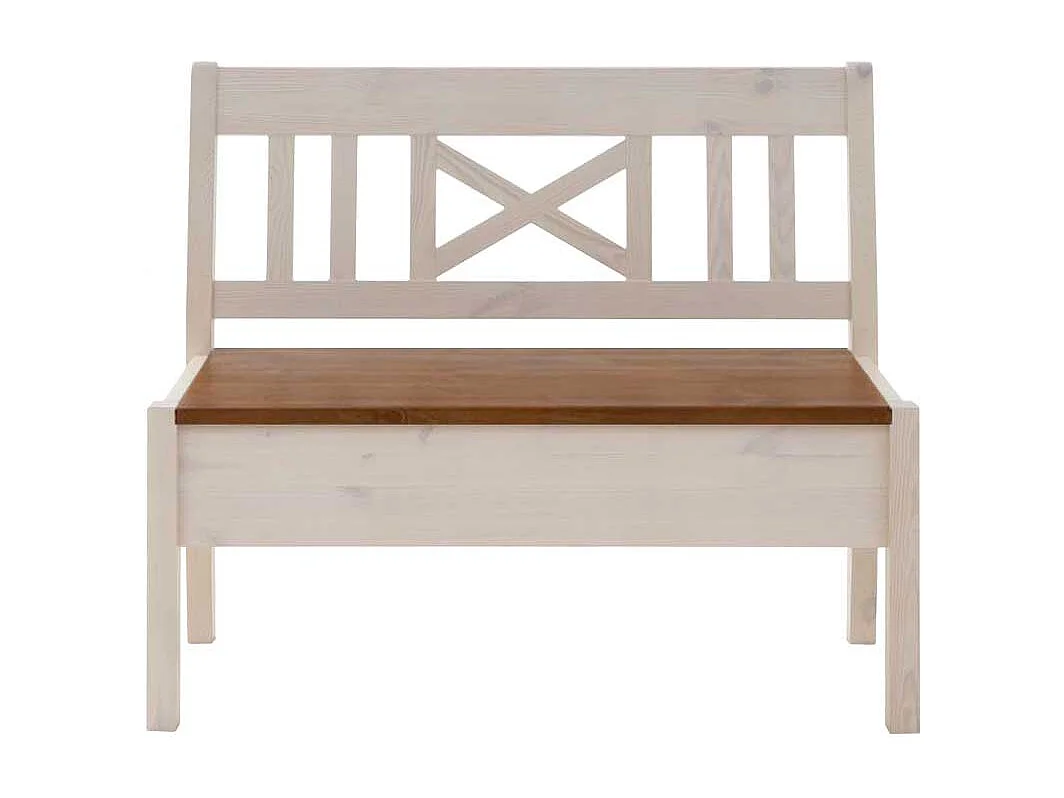 Landhaus Essbank in Weiß Bernsteinfarben Stauraum