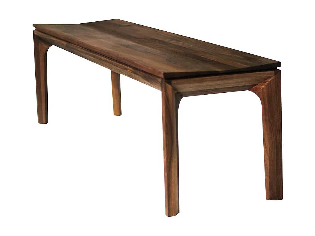 Esszimmerbank aus Nussbaum Massivholz geölt Retrostil