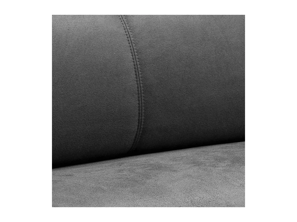 Essbank in Dunkelgrau Microfaser Bügelgestell aus Edelstahl