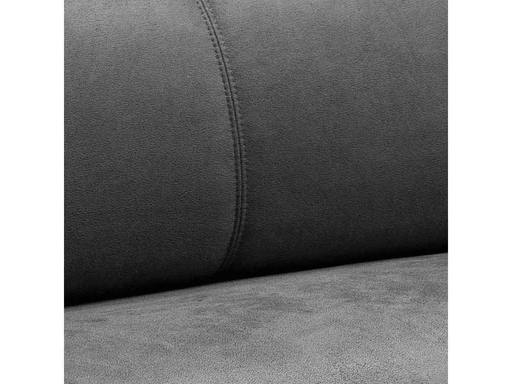 Essbank in Dunkelgrau Microfaser Bügelgestell aus Edelstahl