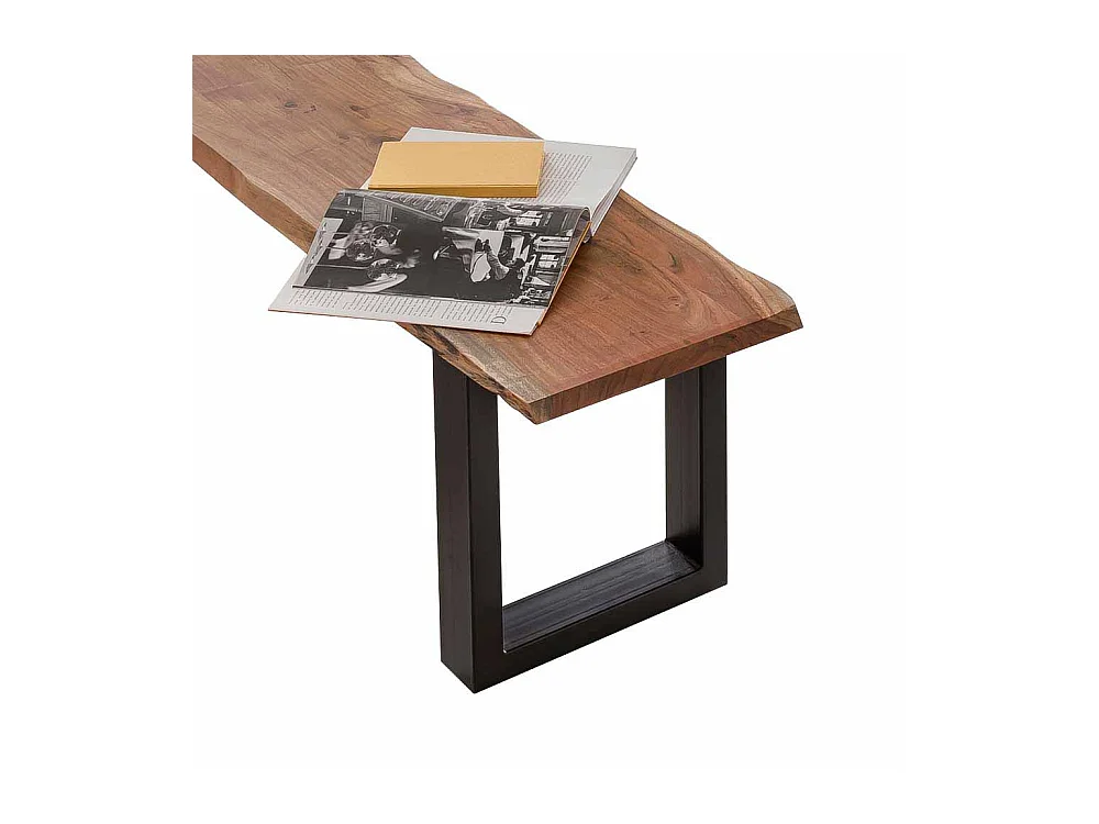 Esszimmer Sitzbank mit Baumkante Akazie Massivholz