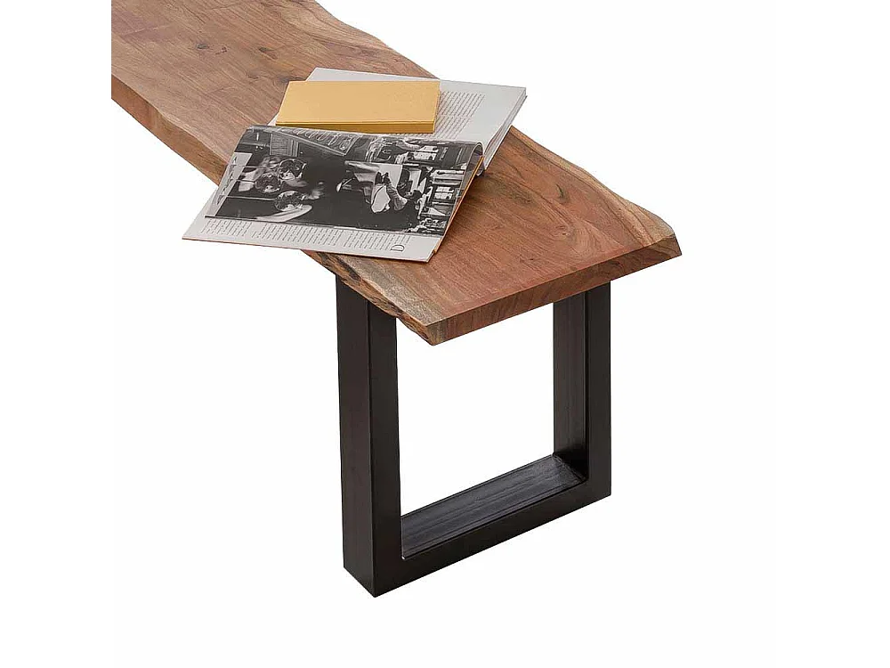 Esszimmer Sitzbank mit Baumkante Akazie Massivholz