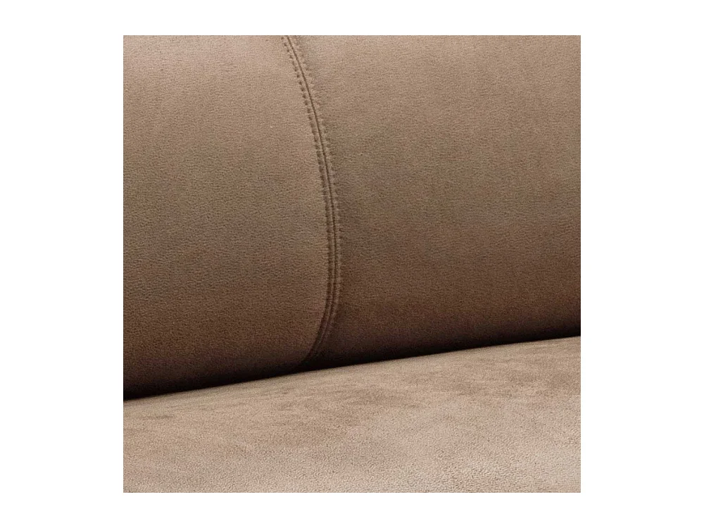 Esszimmersitzbank in Beige Microfaser Bügelgestell aus Edelstahl