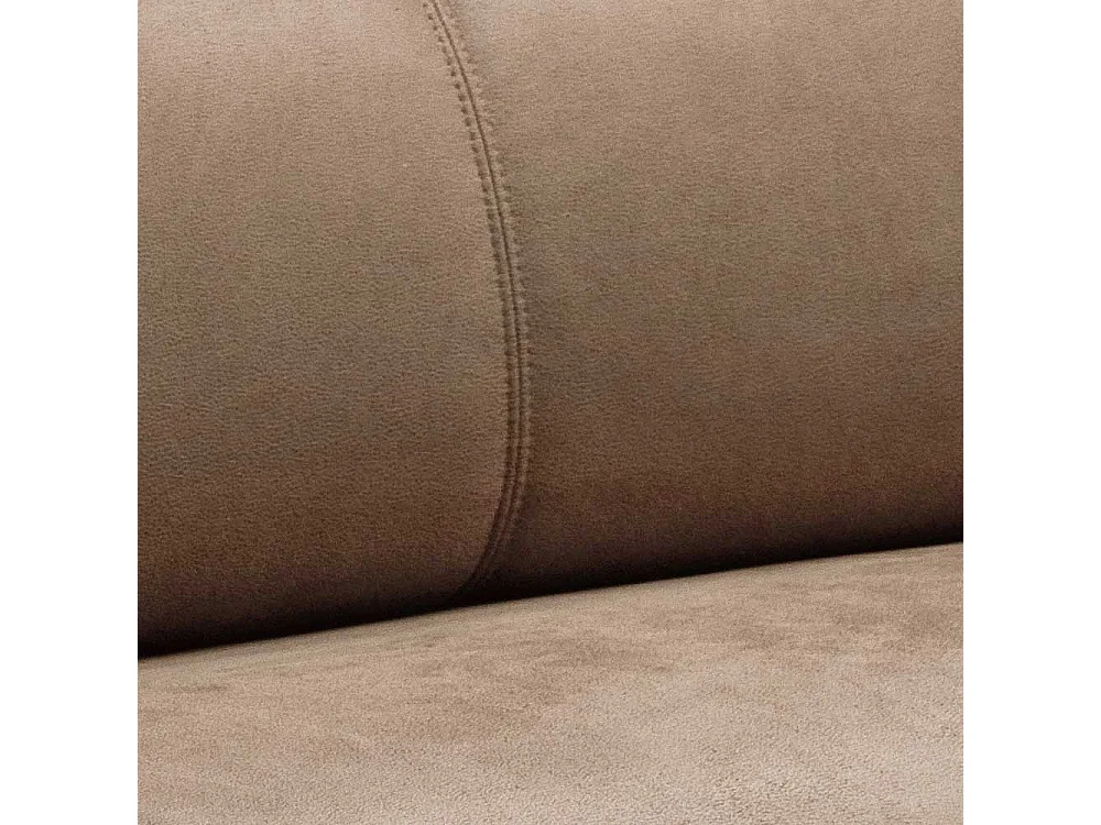 Esszimmersitzbank in Beige Microfaser Bügelgestell aus Edelstahl