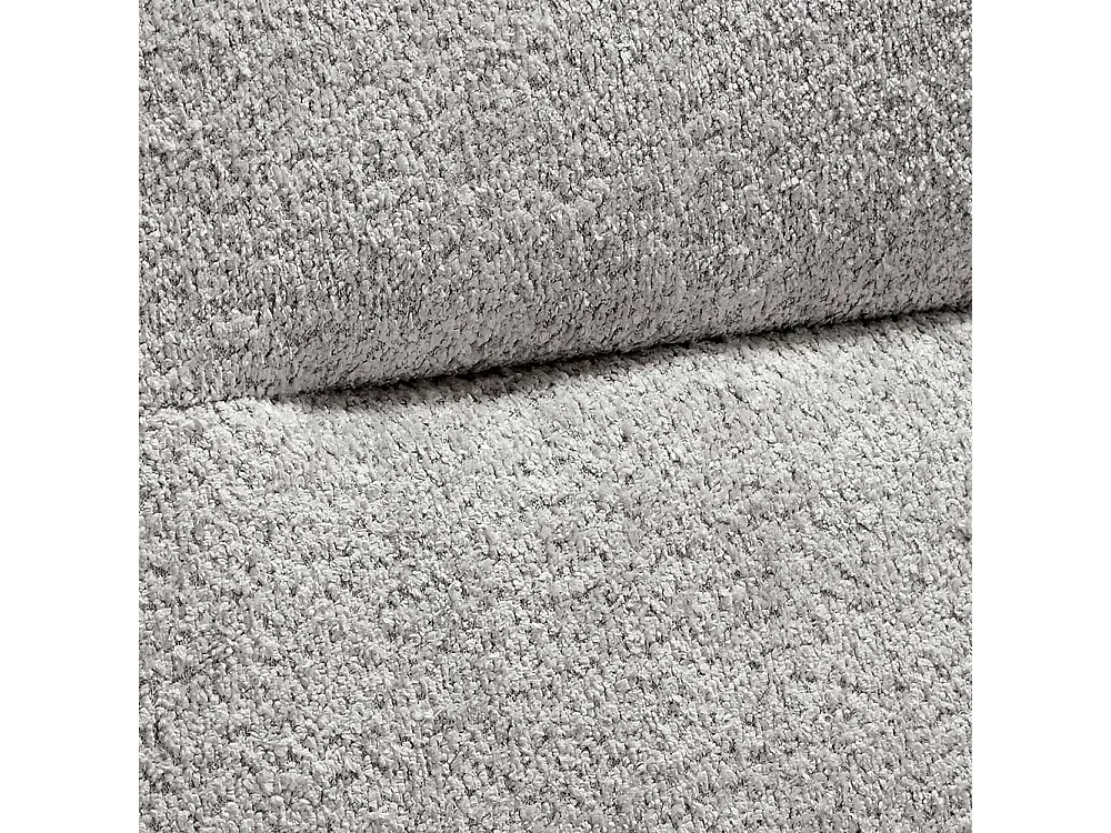 Graue Boucle Polsterbank in modernem Design 180 cm breit