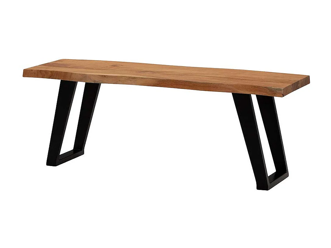 Garderoben Bank Flurbank aus Akazie Massivholz und Metall