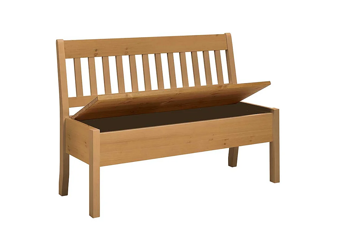 Landhaus Truhenbank aus Kiefer Massivholz