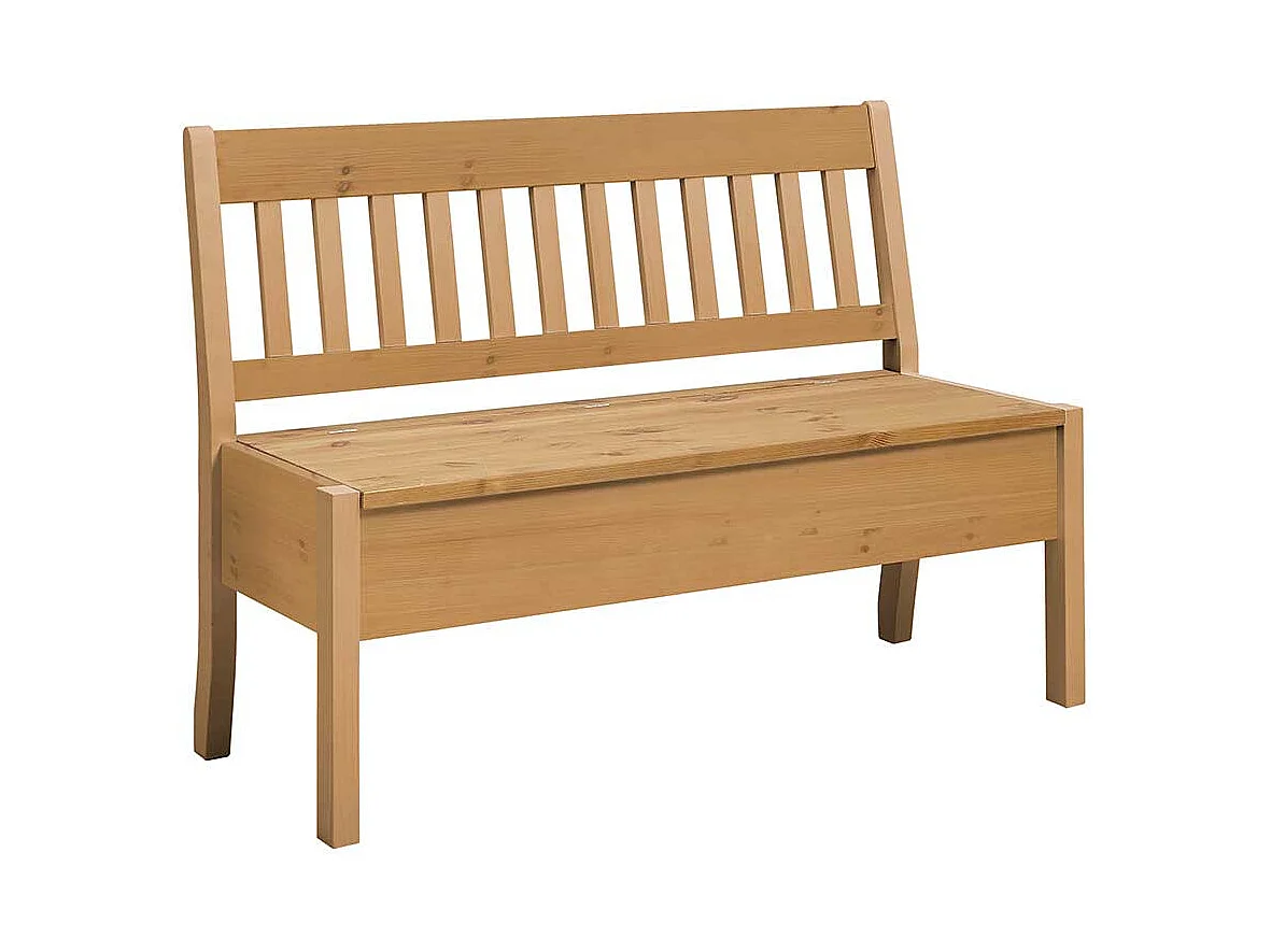 Landhaus Truhenbank aus Kiefer Massivholz