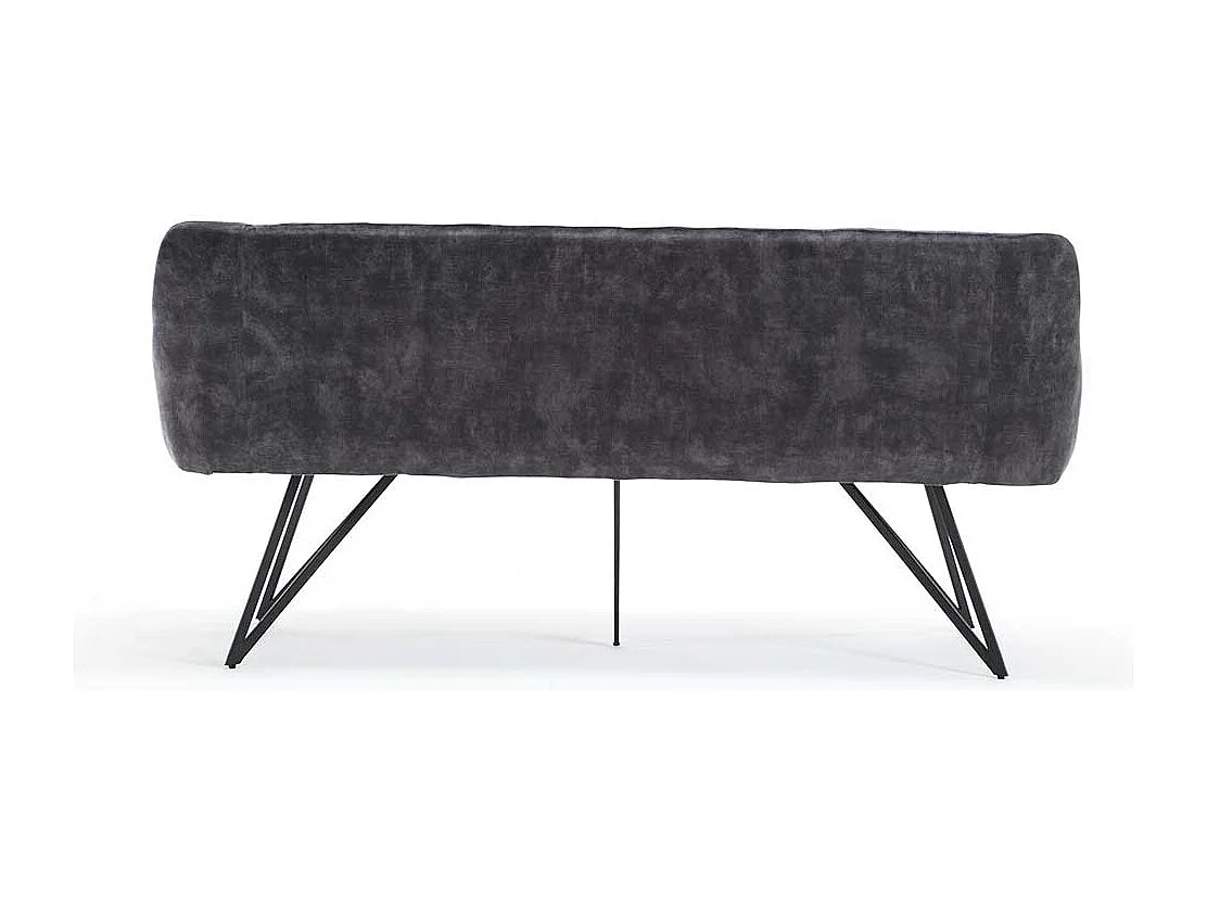 Esszimmersitzbank Velours modern in Anthrazit 180 cm breit