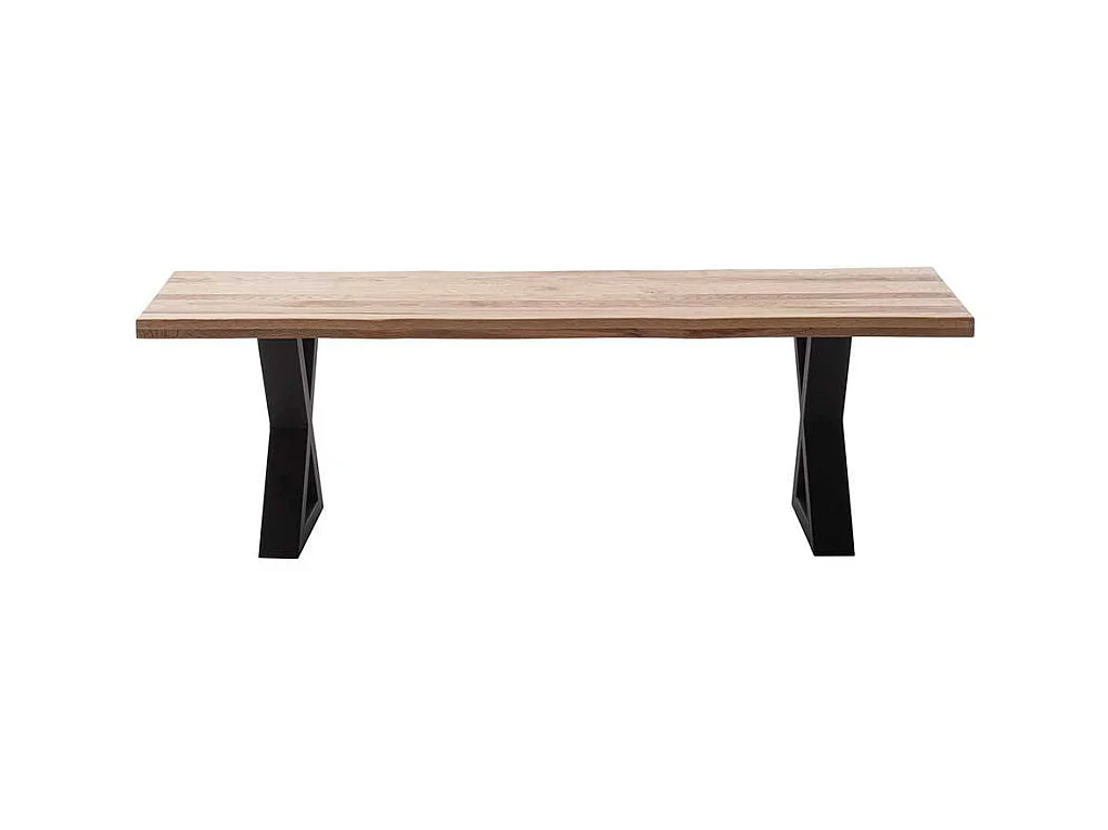 Massivholzbank Esszimmerbank aus Zerreiche Massivholz im Industry und Loft Stil