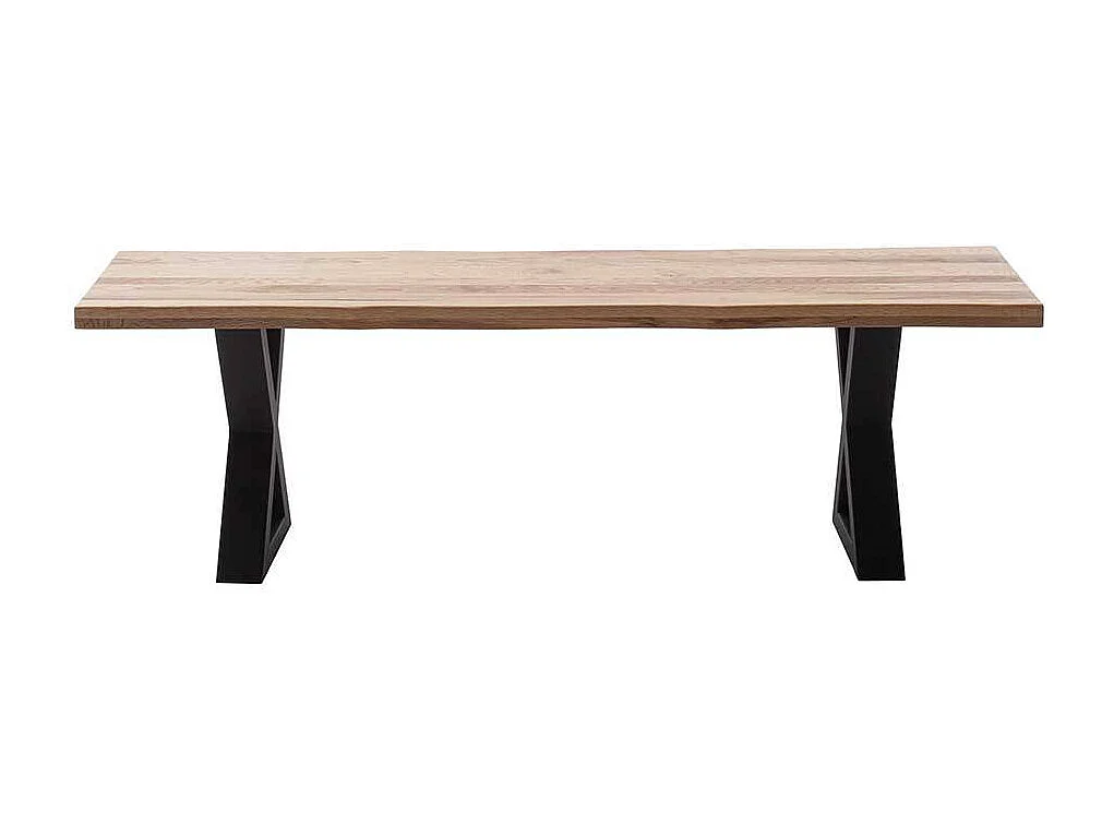 Massivholzbank Esszimmerbank aus Zerreiche Massivholz im Industry und Loft Stil