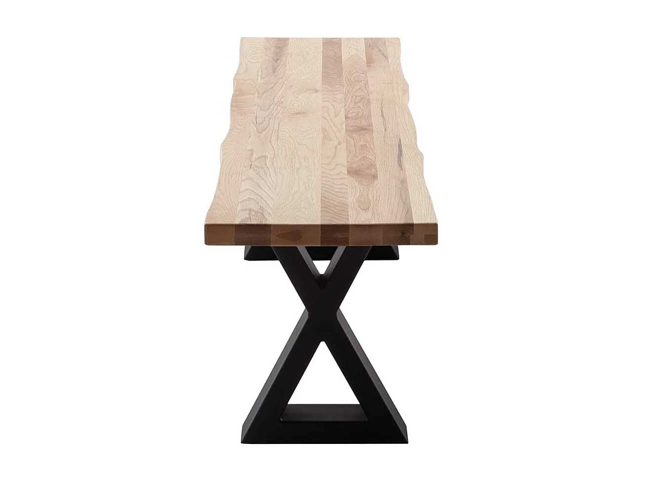 Massivholzbank Esszimmerbank aus Zerreiche Massivholz im Industry und Loft Stil