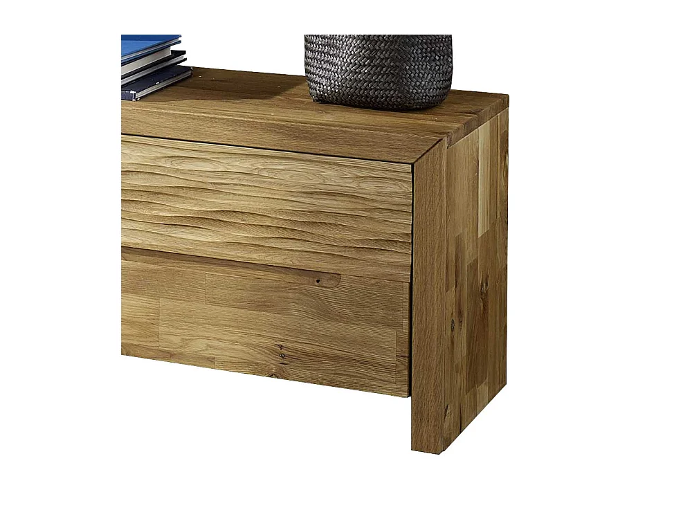 Sitzbank mit Klappe Wildeiche Massivholz