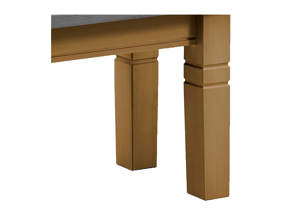 Esszimmersitzbank zweifarbig in Kiefer Grau und Laugenfarben 46 cm Sitzhöhe