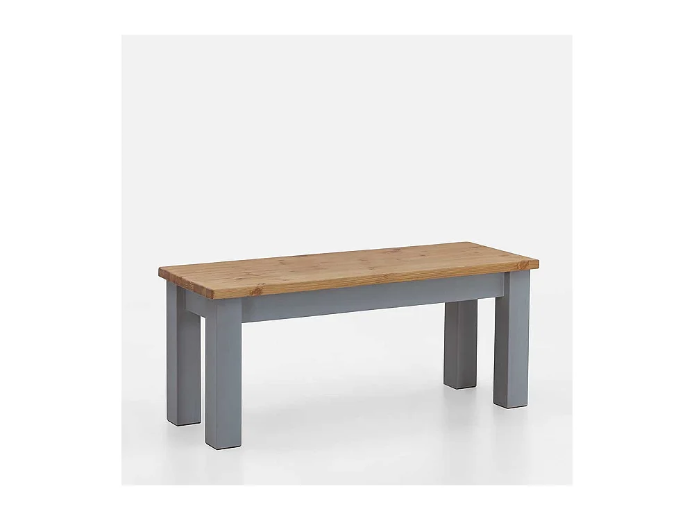 Sitzbank Holz massiv in Kiefer Grau und Laugenfarben 90 oder 110 cm