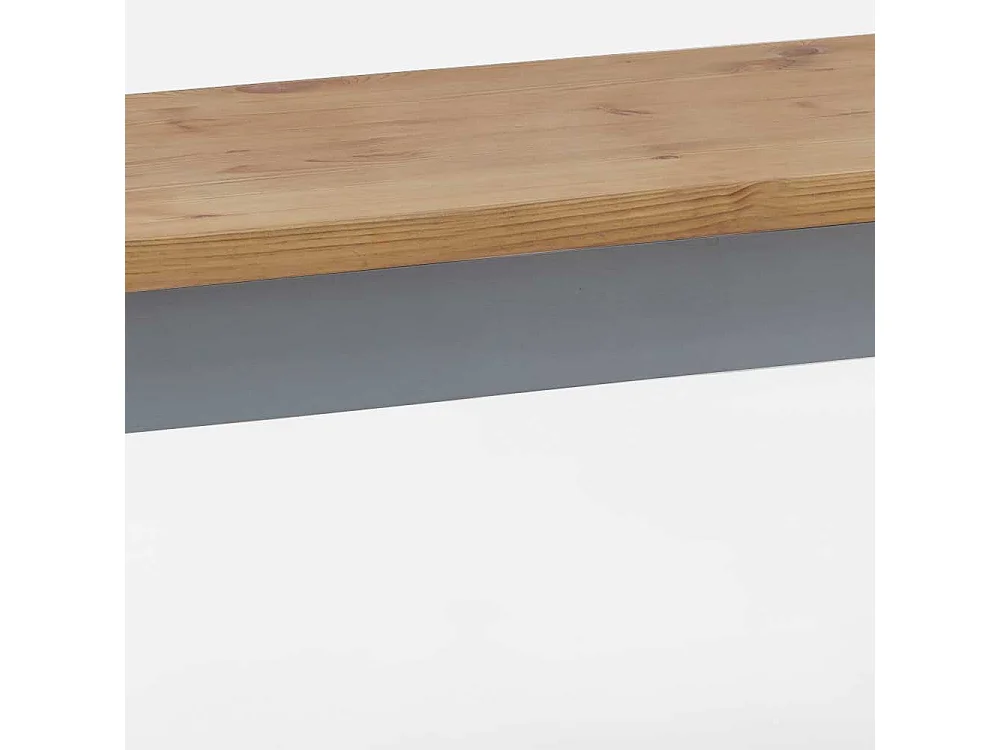 Sitzbank Holz massiv in Kiefer Grau und Laugenfarben 90 oder 110 cm