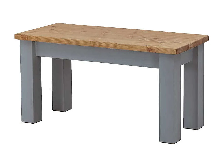 Sitzbank Holz massiv in Kiefer Grau und Laugenfarben 90 oder 110 cm