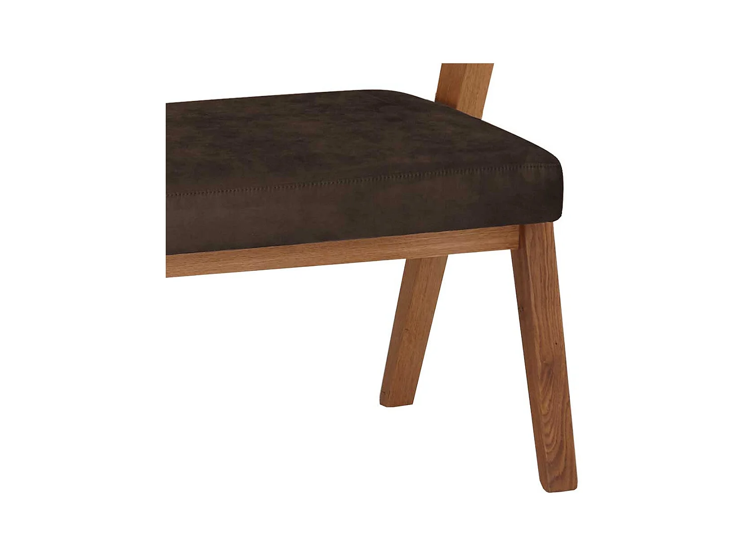 Esstischbank in Braun und Wildeichefarben Microfaser Bezug